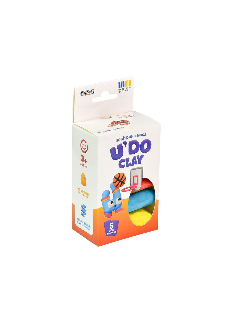 Набір для творчості "U'DO Clay 5 шт." брикет 10 г (30843) Strateg (362427912)