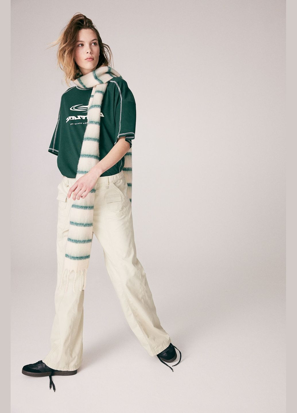 Полотняные штаны карго H&M (297224447)