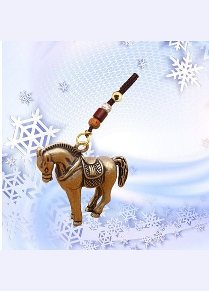 Винтажный ретро медный латунный брелок подвеска для ключей статуэтка в животного Конь No Brand (281548088)