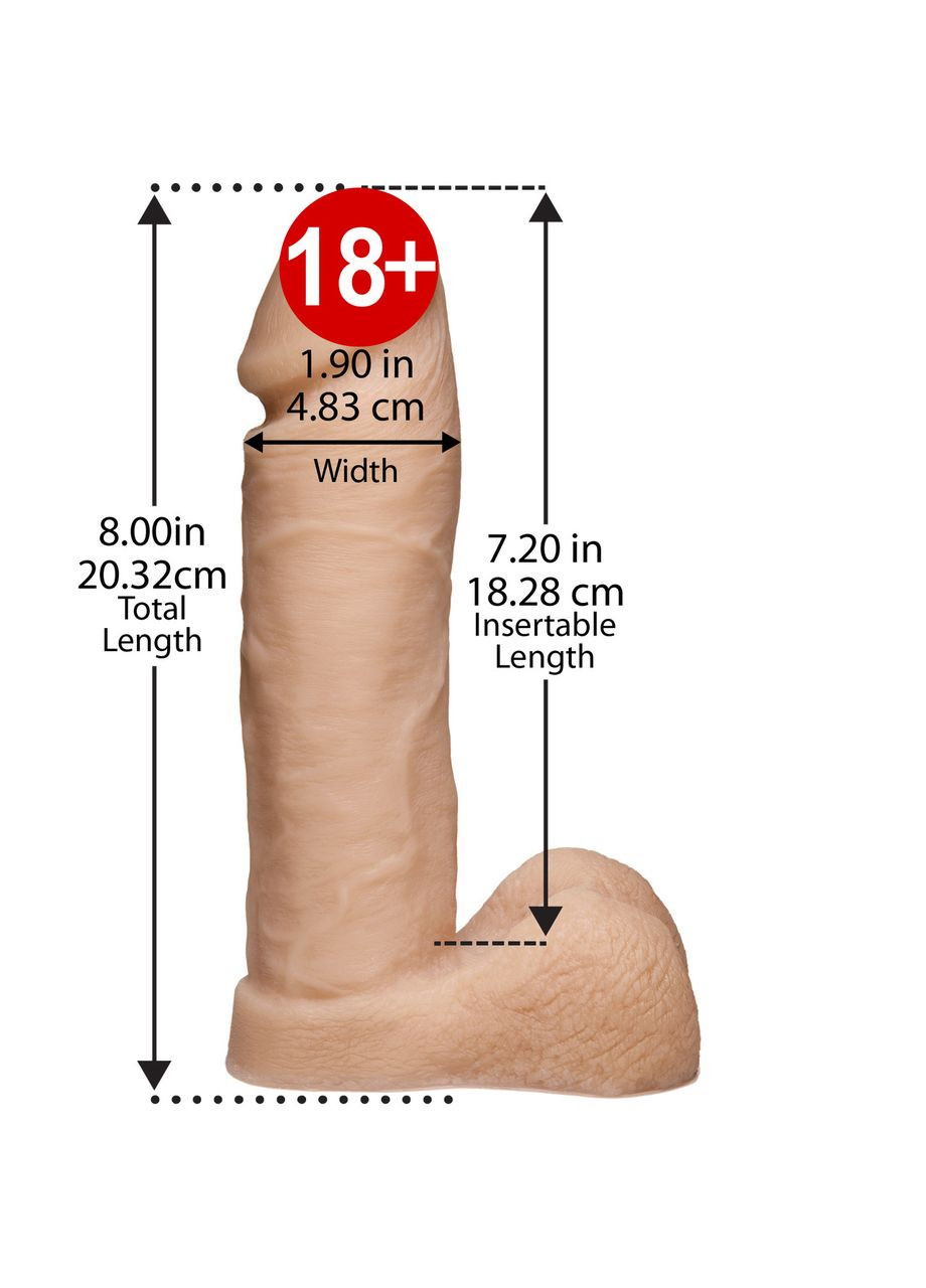 Фаллоимитатор Doc Johnson Platinum TRUSKYN - The Tru Ride 8 Inch, диаметр 4,8см, двухслойный силикон No Brand (303894258)