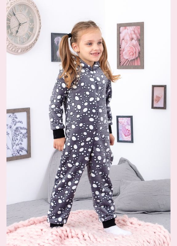 Сіра зимня комбінезон для дівчинки (з капюшоном) (p-13169) Носи своє