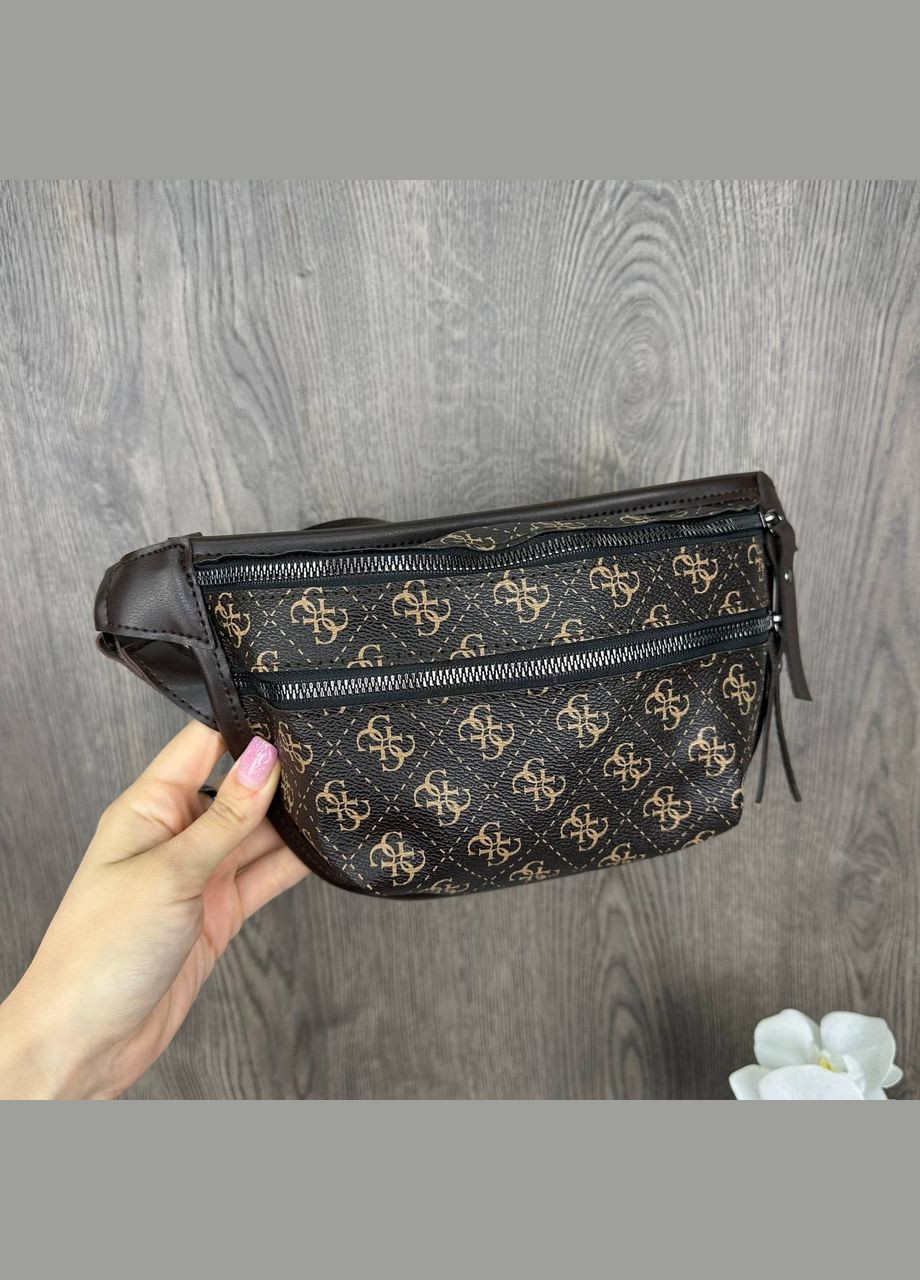 Женская нагрудная бананка Коричневый (1687ДКк) No Brand сумка (342398908)