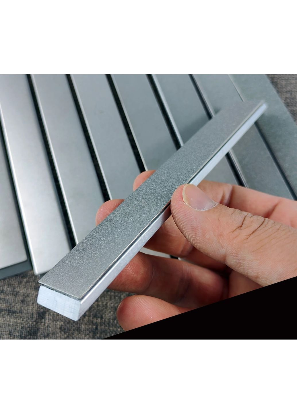 Точильний алмазний камінь брусок 3000 для точіння ножів, основа з алюмінієвого сплаву, 160*20*6 мм Sy Tools (370784551)