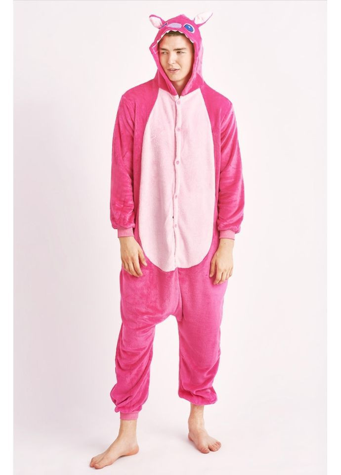 Пижама кигуруми мужская Стич розовый L (165-175 см) Jamboo (369669134)