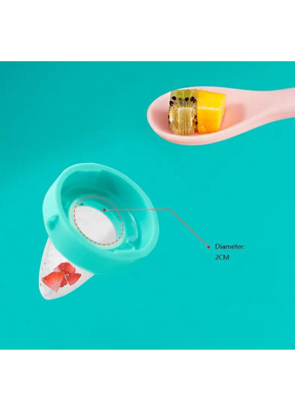 Дитяча, силіконова годівниця та прорізувач 2 в 1, Ніблер Feeder & Teether, karapuzo baby (322528092)