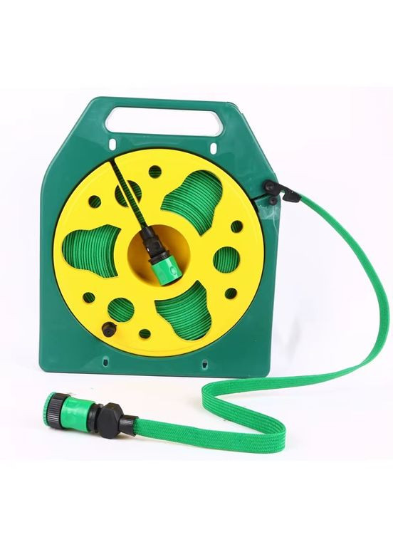 Поливочный шланг в катушке 15 м садовый комплект шланг и пистолет-распылитель с 7 режимами (SD295) No Brand (361161959)
