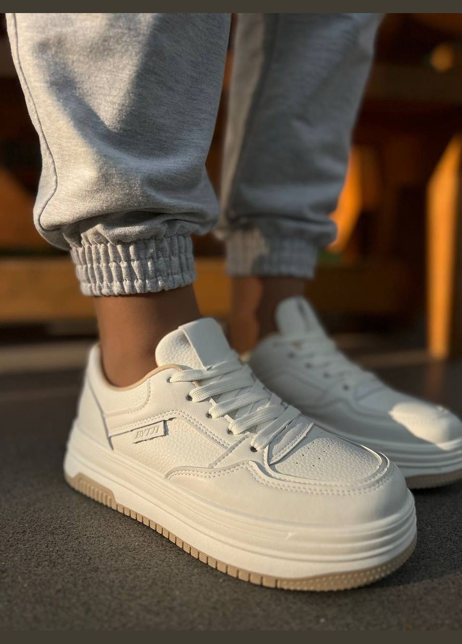 Жіночі кросівки з еко шкіри (1783) No Brand бежеві демісезони (313293439)