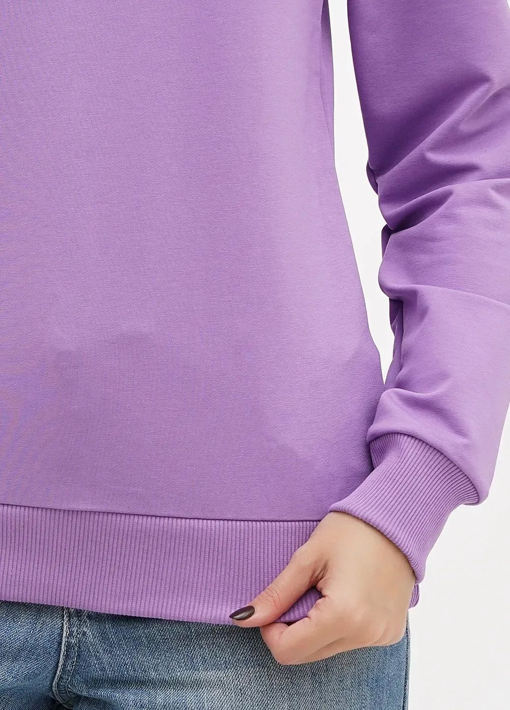 Лавандовий світшот жіночий тонкий, демісезонний HiBrand однотонний (371014185)