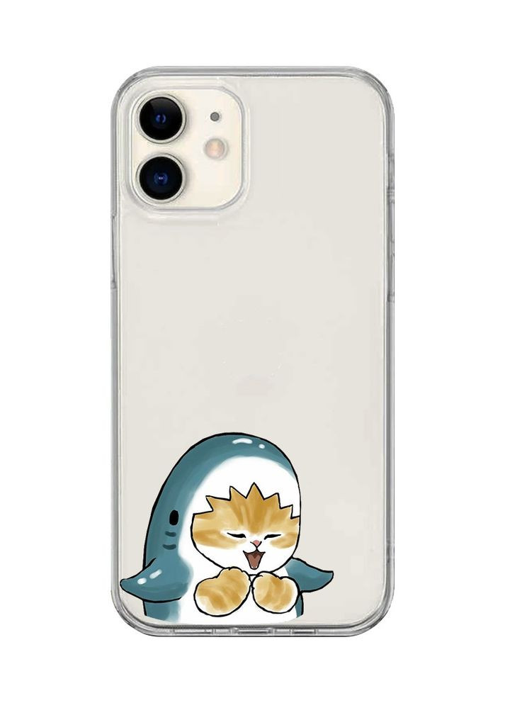 Чехол на iPhone 12 mini:: Котёнок Акула (принт 376) Creative (355395037)