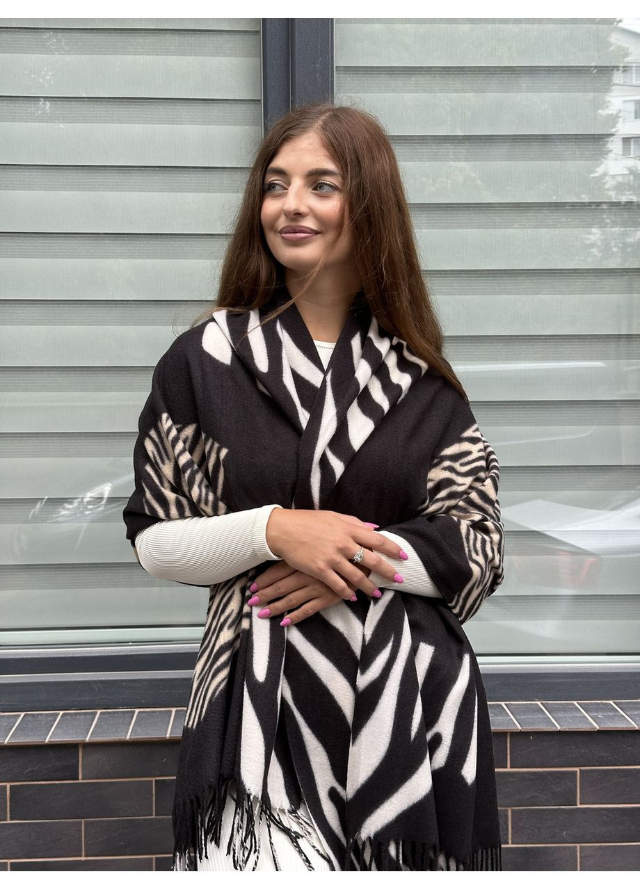 Шарф кашеміровий палантин жіночий з трендовим принтом зебра No Brand (359429660)