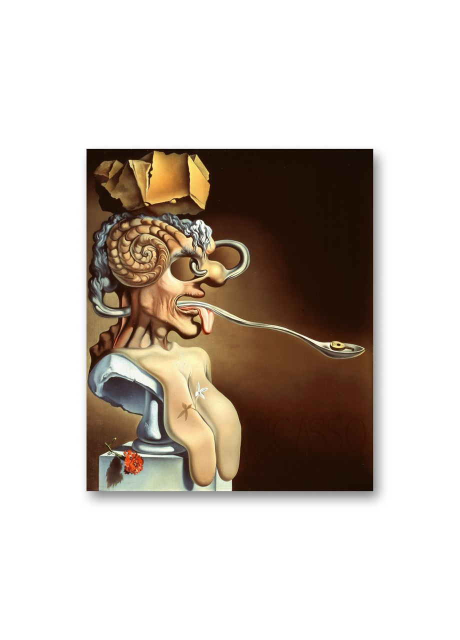 Друк на полотні Портрет Пабло Пікассо у XX столітті Сальвадор Далі 40x60 No Brand (346494486)