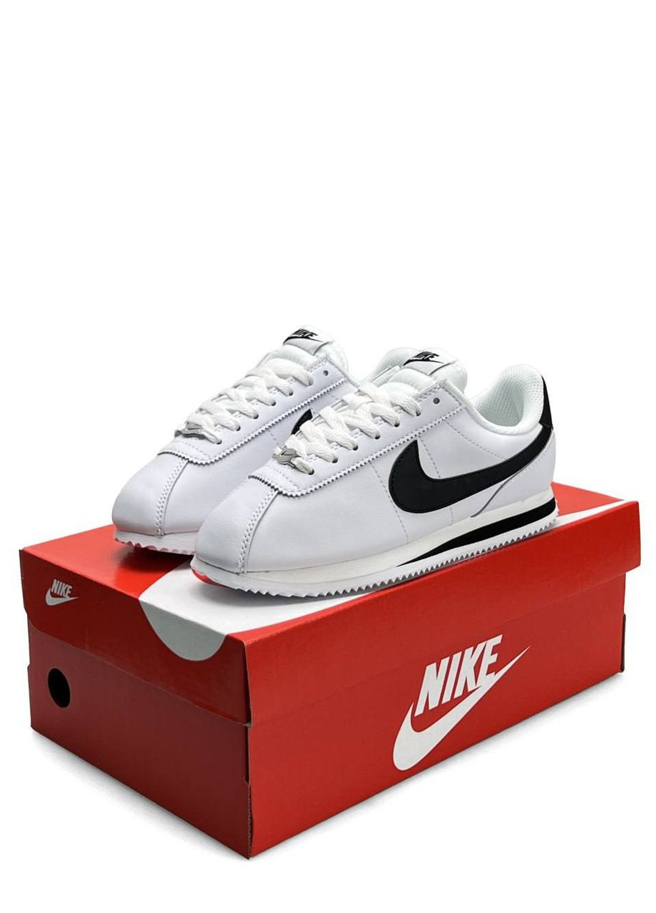 Серые всесезонные кроссовки nike No Brand Cortez W White Black