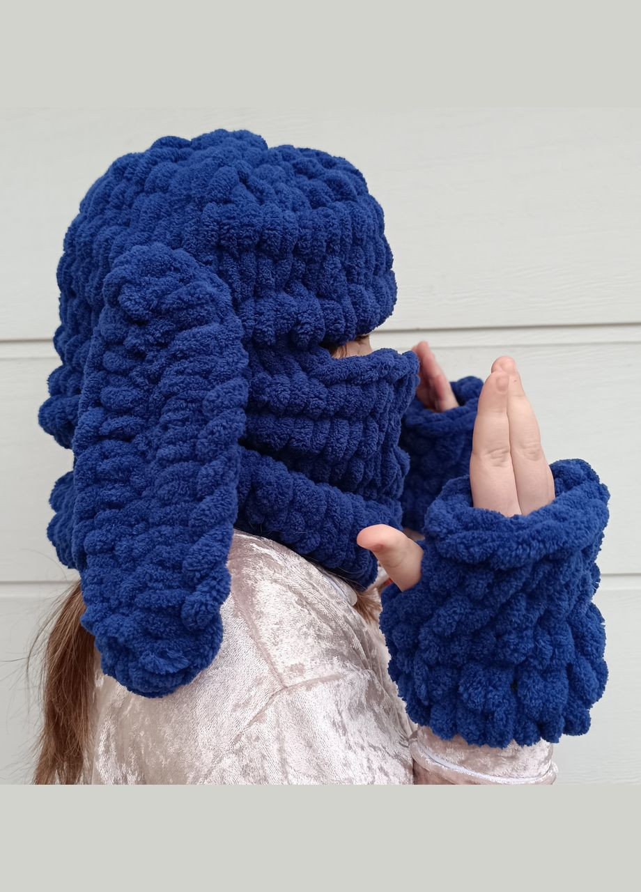 Синя дитяча шапка-балаклава 2 Льва (354331484)