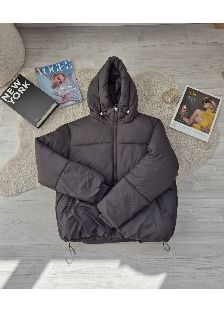 Чорна зимня куртка жіноча тепла Style Point