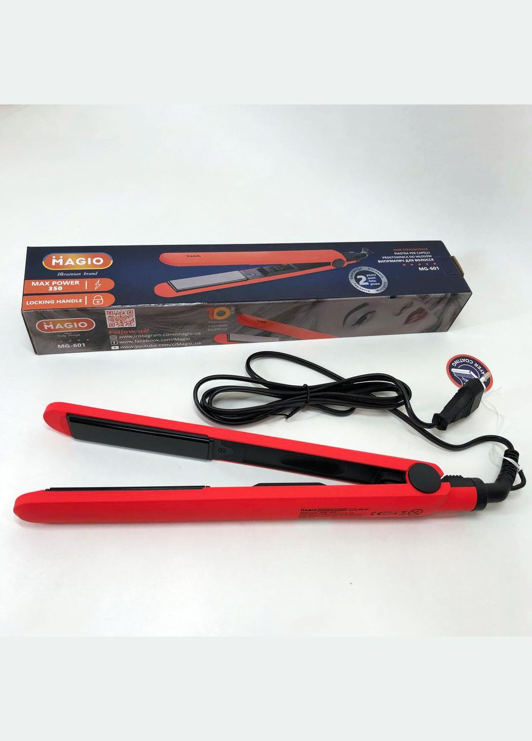 Щипці для волосся MG-601, праска для волосся з терморегулятором, гофре плойка праска для волосся Magio (364664789)