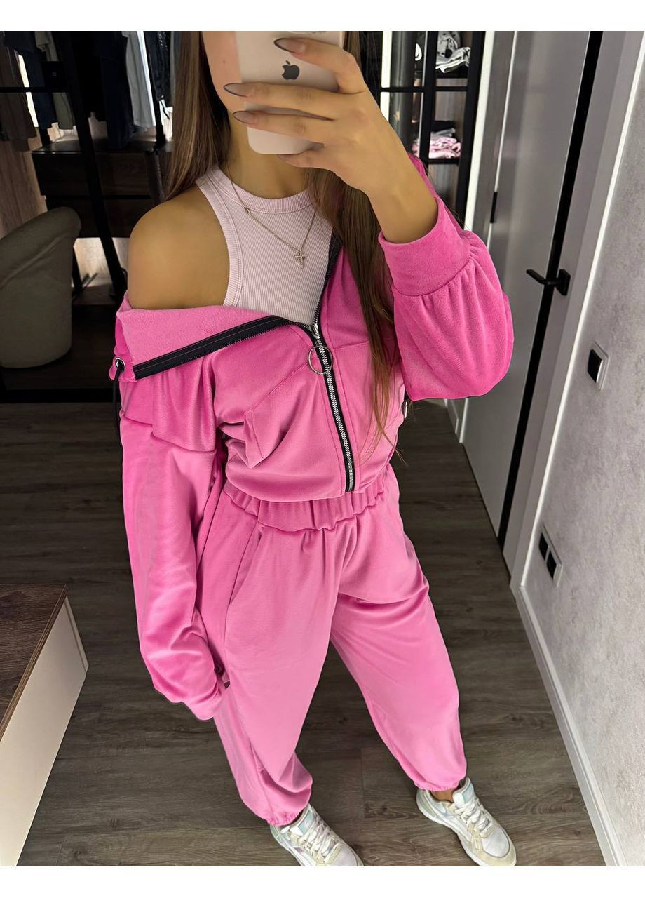 Женский спортивный костюм с велюром на флисе MonCher (363020935)