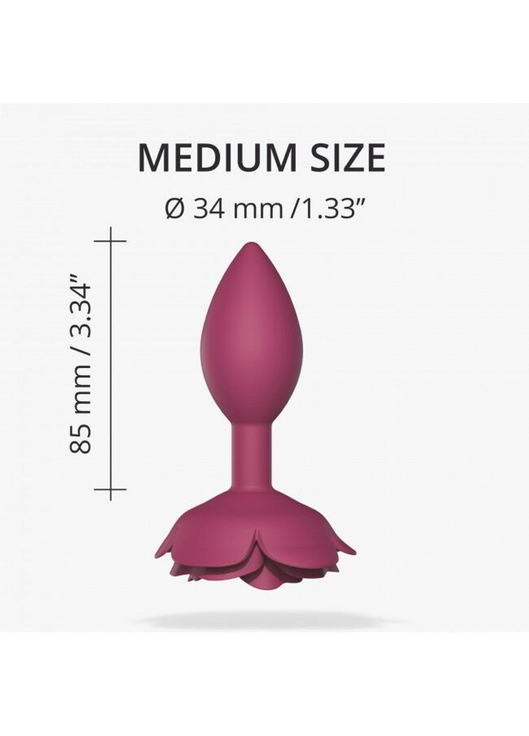 Силиконовая анальная пробка OPEN ROSES M SIZE - PLUM STAR Love To Love (333713192)