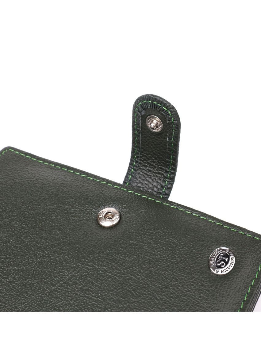 Оригинальная обложка на документы унисекс из натуральной кожи 23119 Зеленый st leather (329146478)