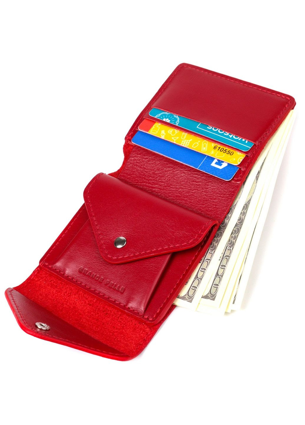 Жіночий шкіряний гаманець Grande Pelle (288136597)