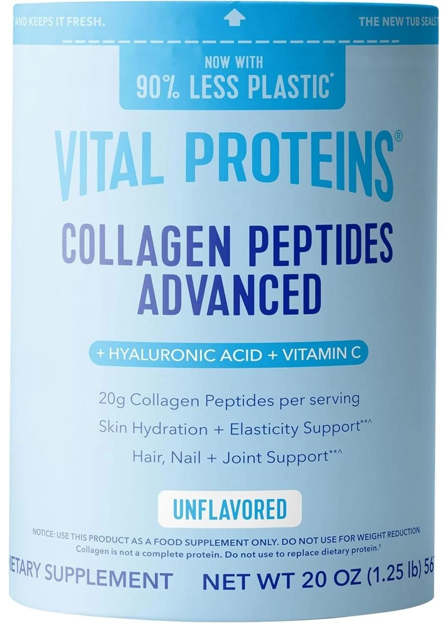 Коллаген Collagen Peptides Powder с гиалуроновой кислотой и витамином C, (567 г) Vital Proteins (380446619)