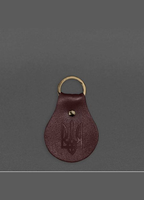 Шкіряний брелок Патріотичний з гербом бордовий (A-028238) BlankNote (334339215)