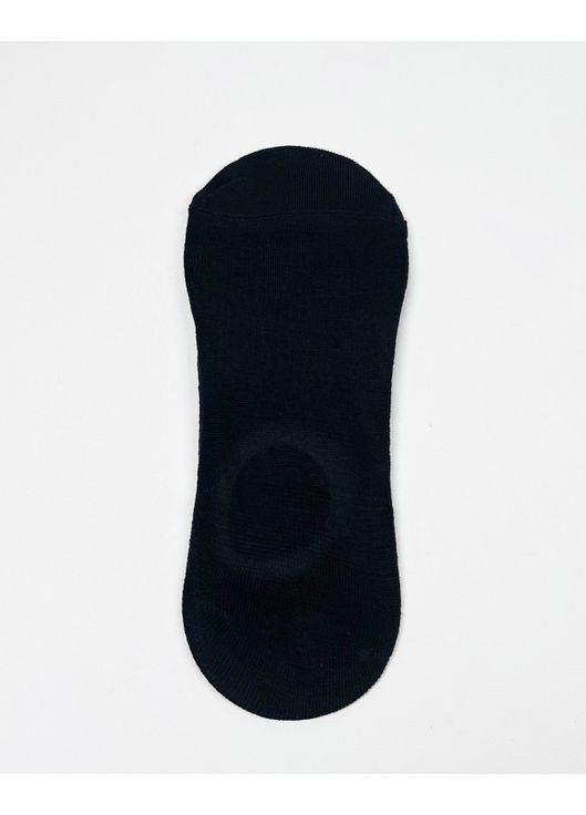 Чёрные бамбуковые носки-следствия в рубчик Magnet однотонные (366740967)