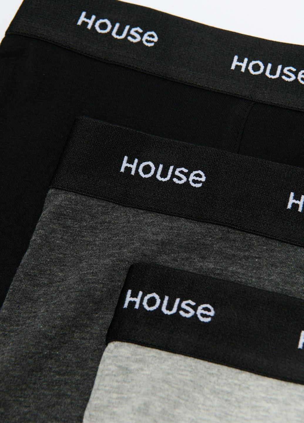 Боксеры мужские Brand набор 3 шт. черные и серые House (372467288)
