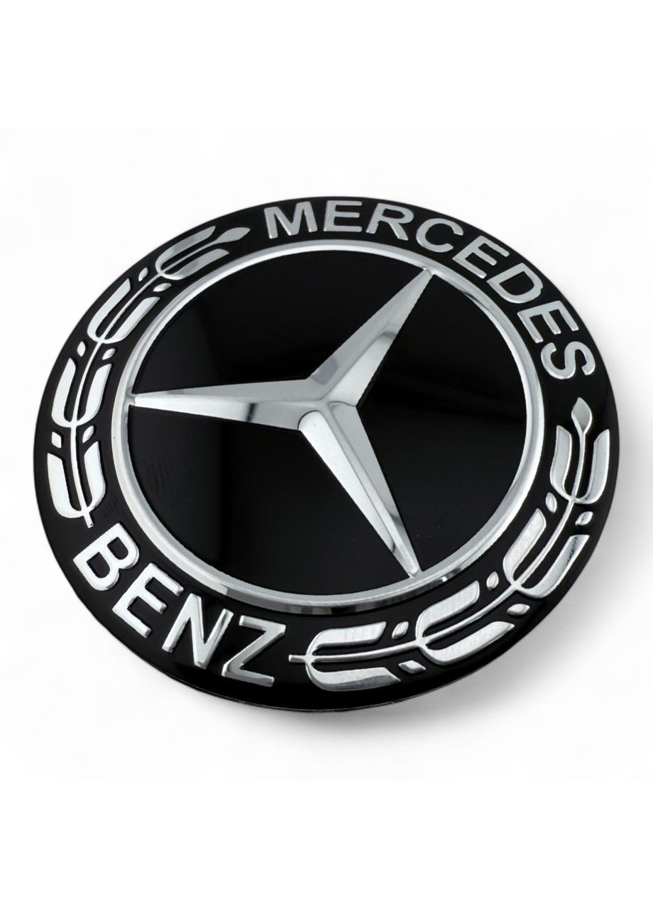 Наклейки с логотипом Mercedes Мерседес 60 мм алюминиевые черный логотип 1 штука. Mercedes-Benz (354698296)