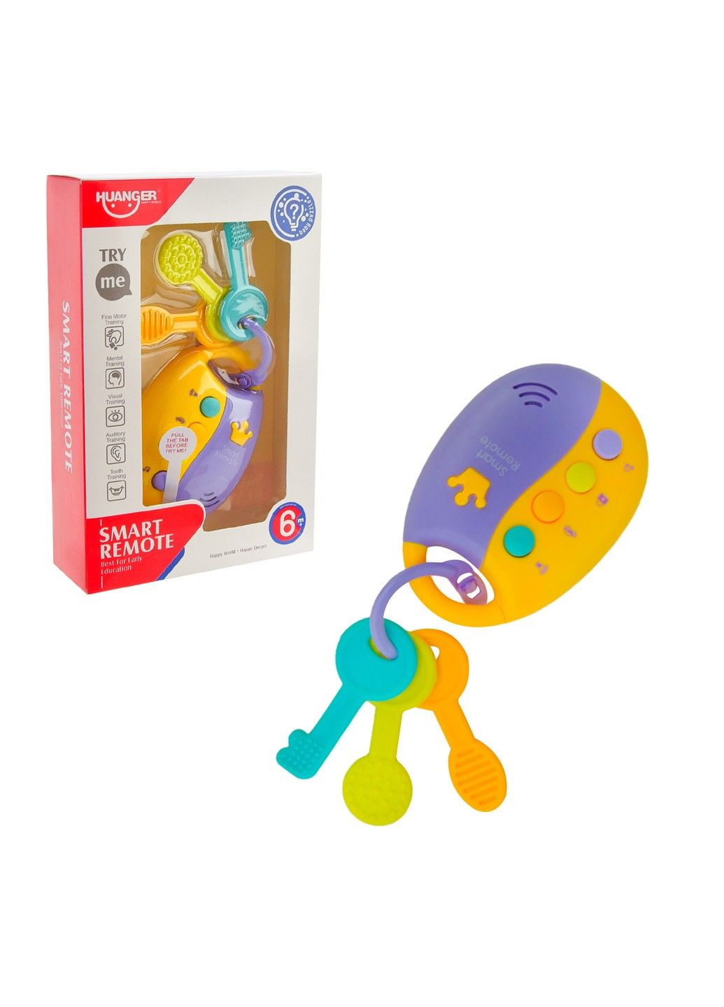 Музичний брелок з ключами HE8026, світлові та звукові ефекти, прорізувачі, упаковка: коробка No Brand (334343148)