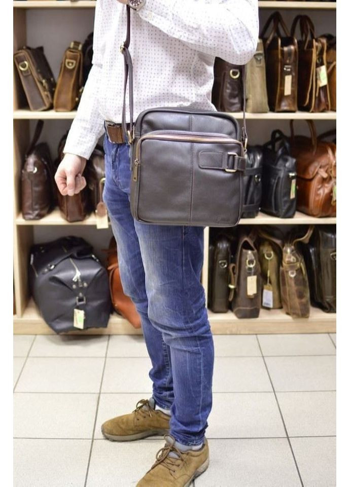 Кожаный мессенджер для мужчин GC-6012-3md бренда TARWA (348780838)