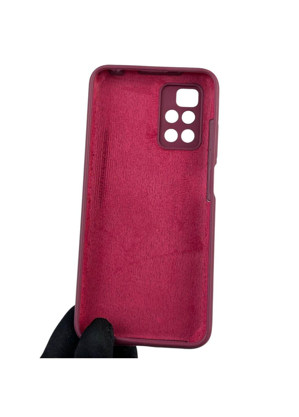 Чохол для Redmi 10 (4G) силіконовий з мікрофіброю нековзний на сяомі редмі 10 4г бордовий Xiaomi (366389799)