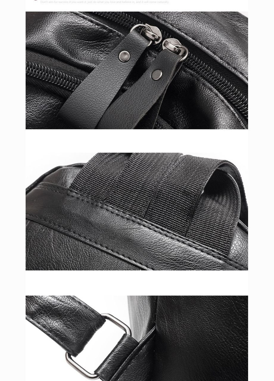 Жіночий чорний рюкзак з брелком КиП (290683311)