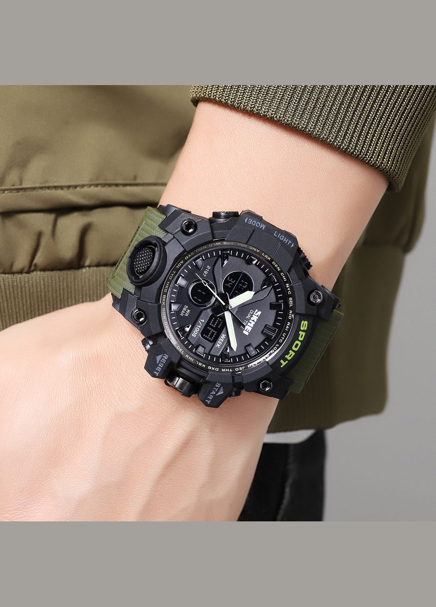 2197AG Army Green электронный спортивный, сasual Skmei (324214619)