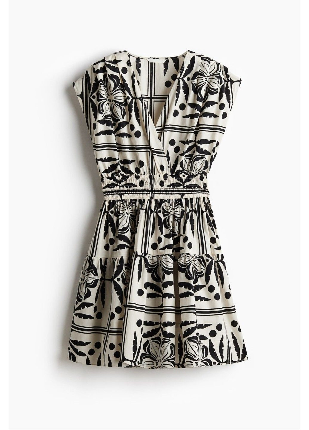 Молочна повсякденний жіноча сукня у квітковий принт н&м (58220) xs молочна H&M