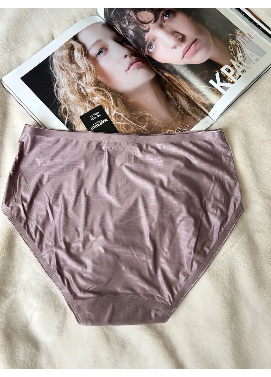 Жіночі безшовні шовкові трусики сліп Plus size No Brand (361147993)