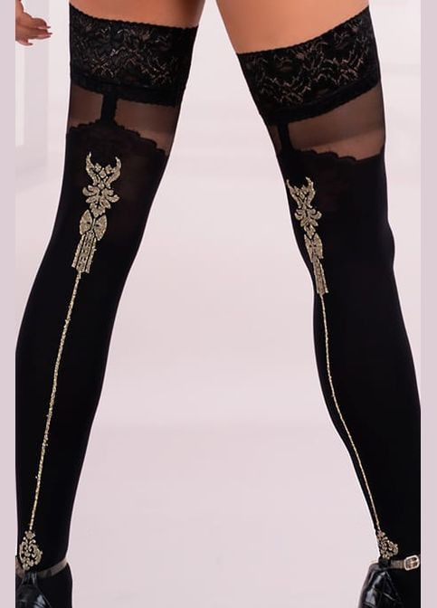 Чулки самоудерживающие 40 Den, gold Livia Corsetti (285937555)