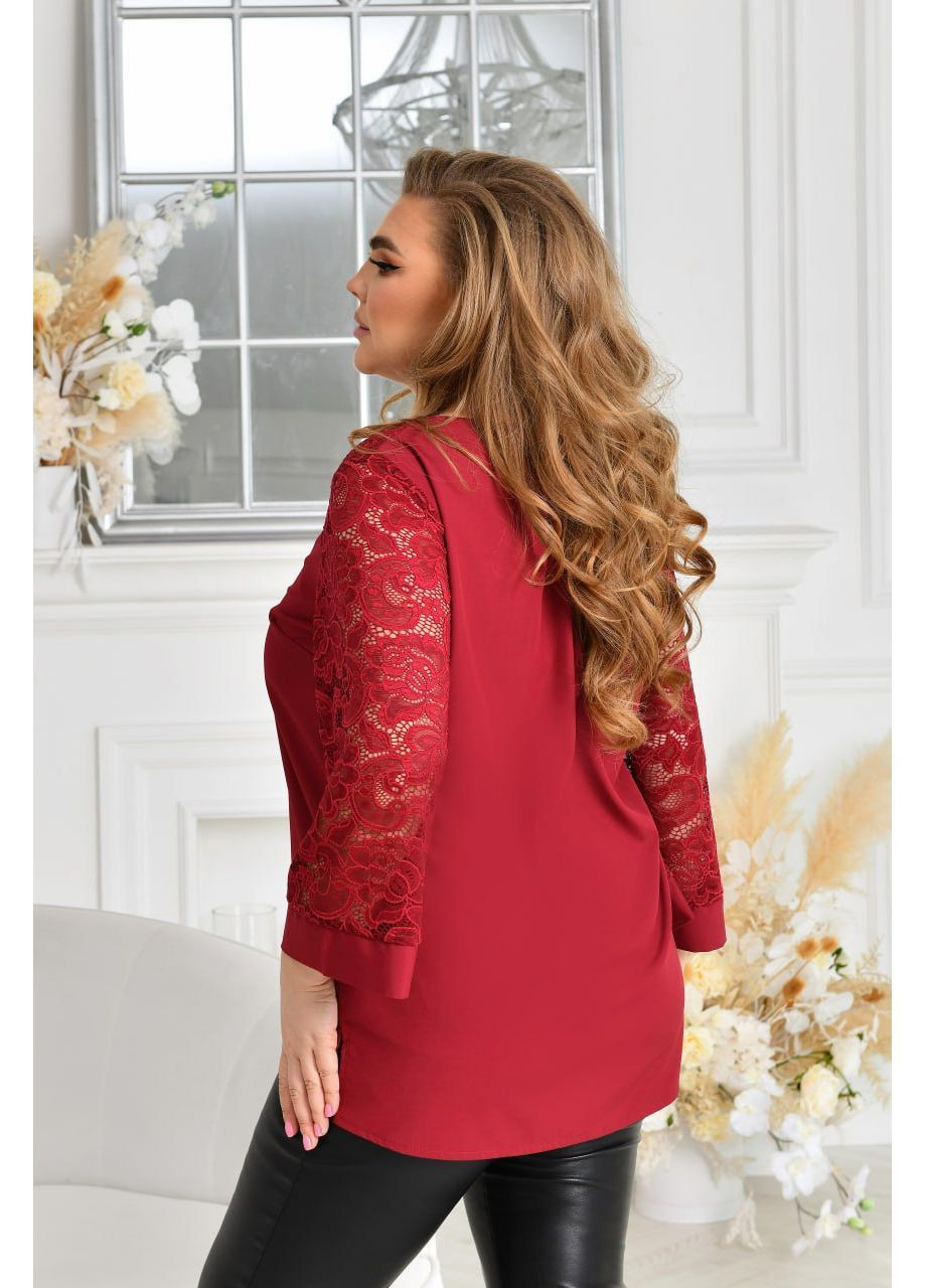 Бордова жіноча блуза софт No Brand