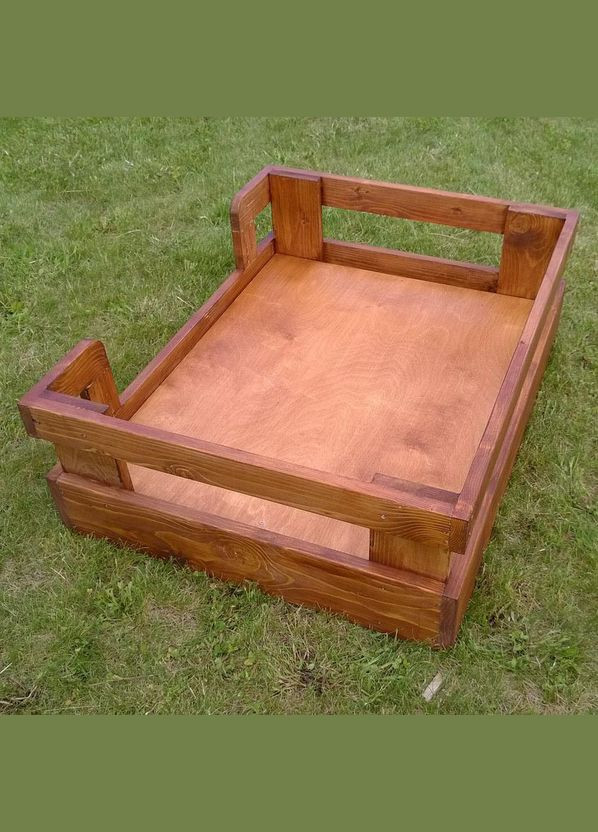 Лежак дерев'яний для собаки з дерева Бонеллі 90х60 мускат (ЛЖК-0007107) No Brand (328450377)