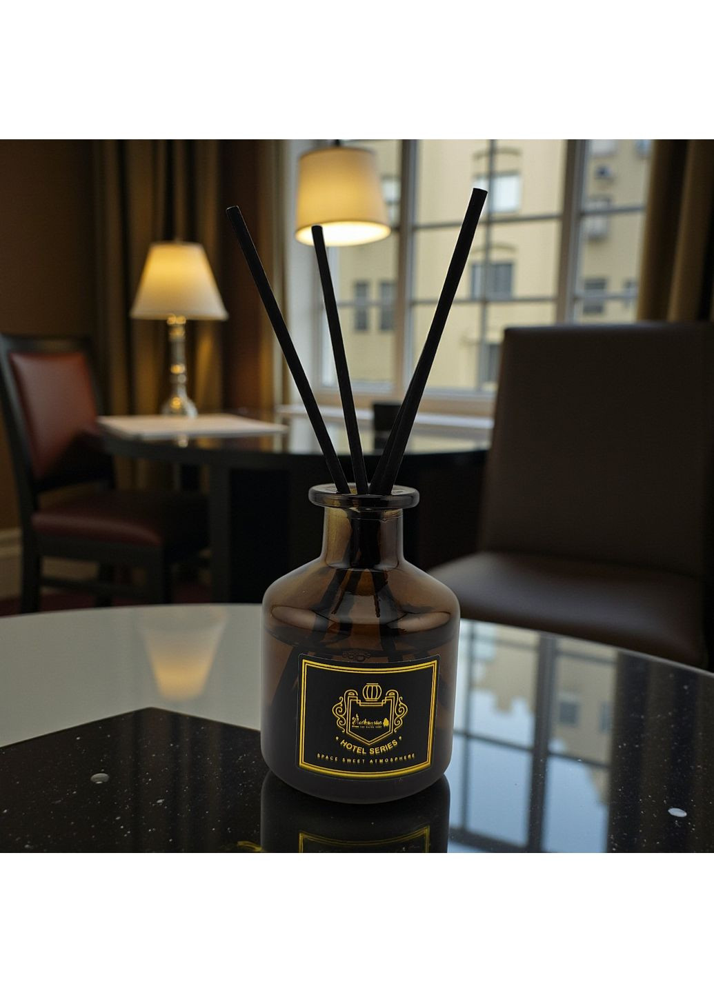 Аромадифузор Лілія парфум для дому з ефірною олією тростинними паличками натуральний аромат Чорний 160_3_0_18C No Brand (369667787)