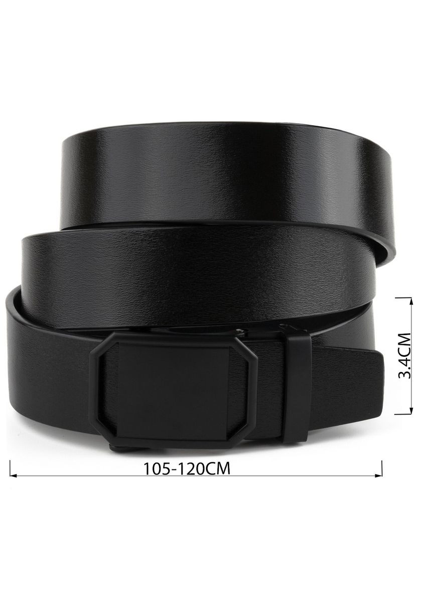 Ремень мужской с пряжкой матовой 20269 Черный Vintage (337353179)