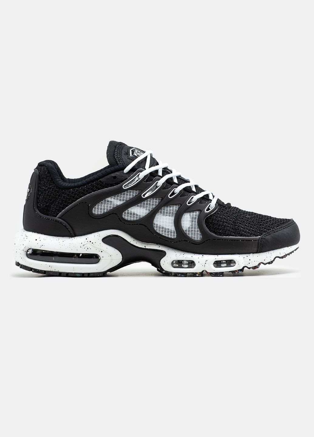 Чорні Осінні кросівки чоловічі nike air max tn plus terrascape black white | найк аір макс тн плюс чорні білі No Brand