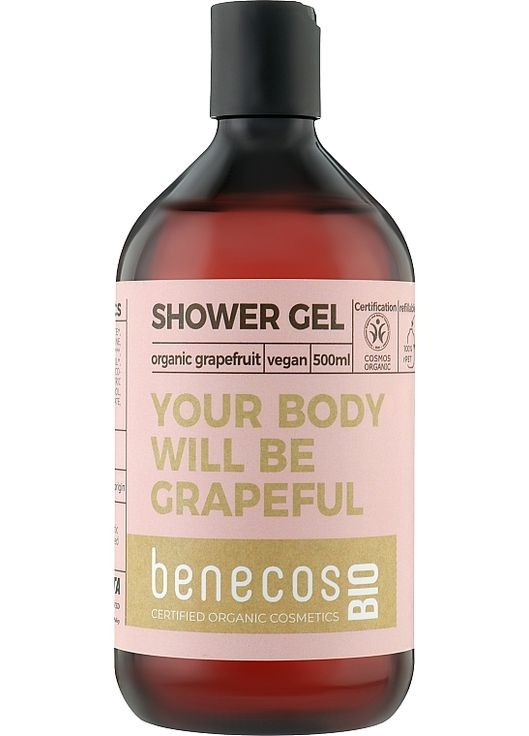 Гель для душа Shower Gel Organic Grapefruit 500ml (1149877-133171) Benecos (368634632)