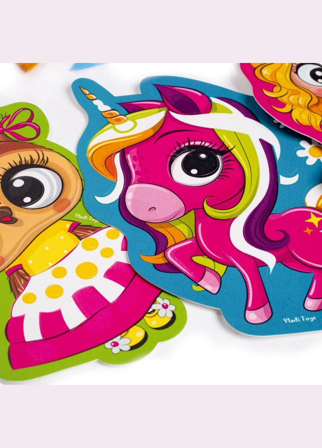 Набор для творчества "Glitter Art Сказочные принцессы" VT4501-10, 5 флаконов с глиттерами Vladi toys (369787774)