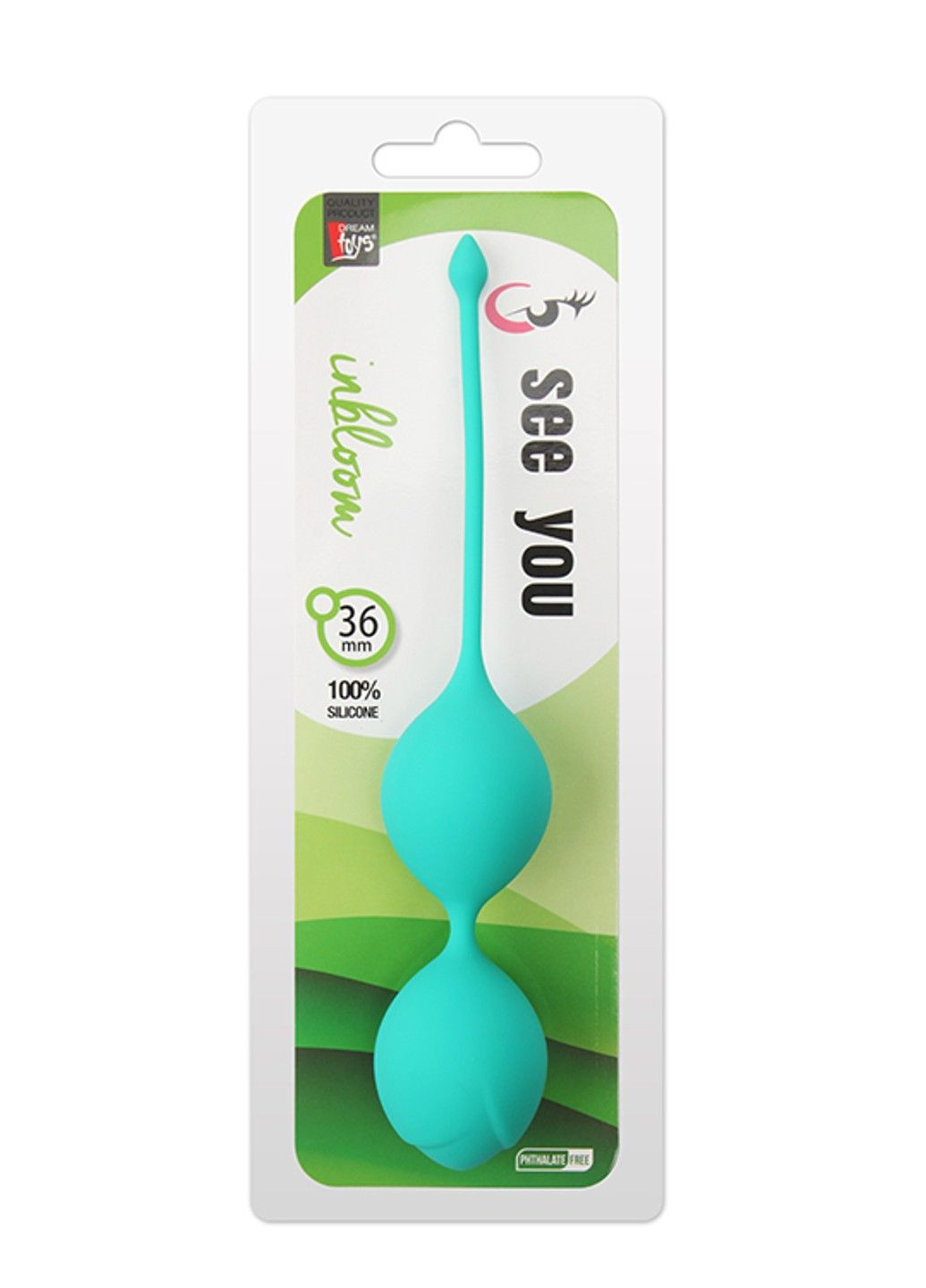 Вагинальные шарики SEE YOU IN BLOOM DUO BALLS 36MM GREEN Dreamtoys (290667637)