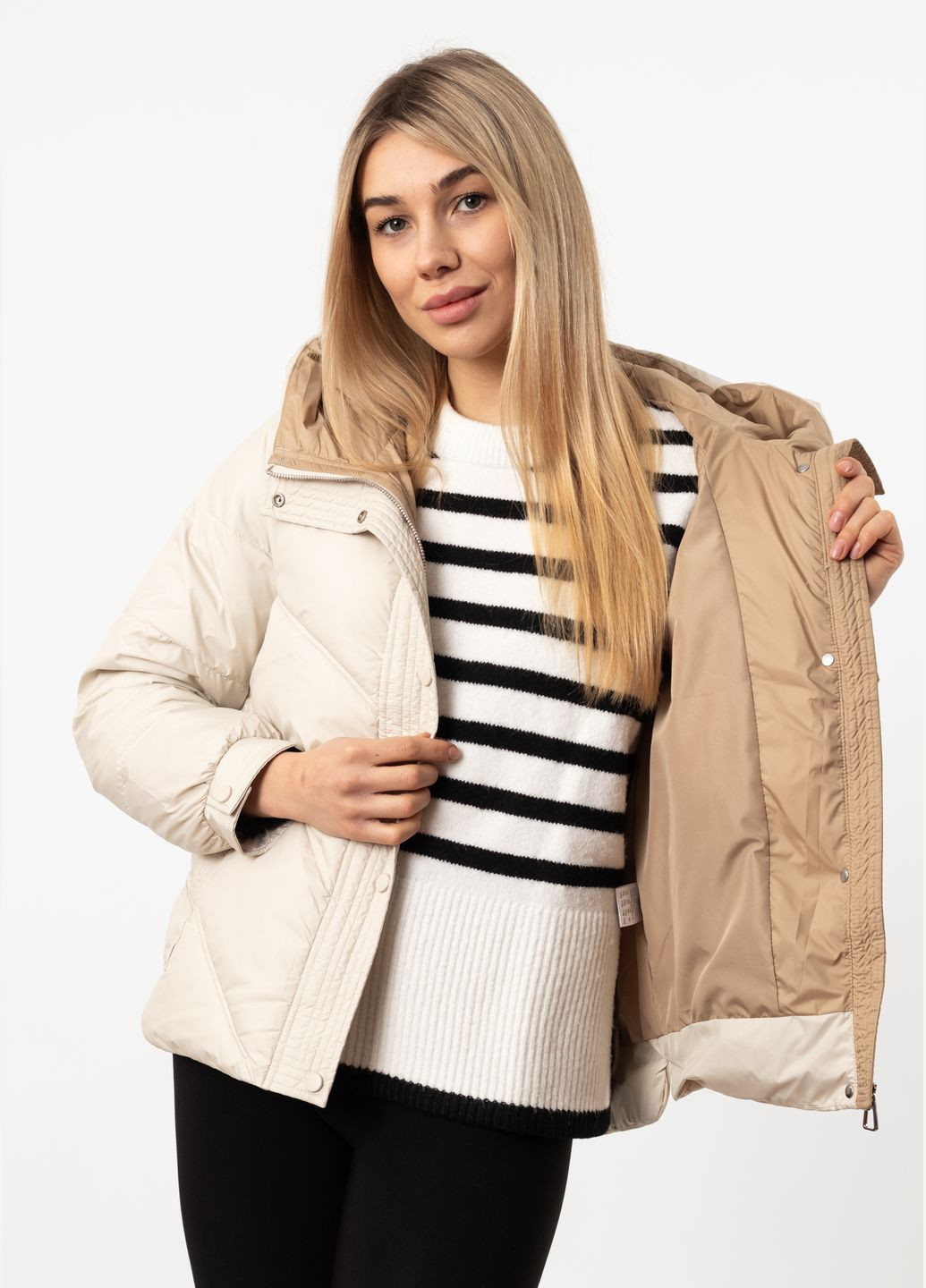 Бежевая куртка (к844а) Vivilona