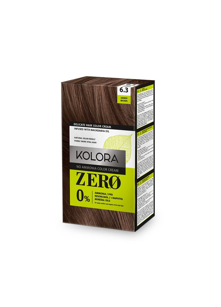 Фарба для волосся KOLORA ZERO 6.3 янтарно-коричневий, 60 мл. Aroma (292559318)