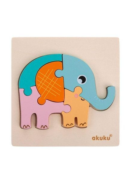 Дерев'яний пазл Слон () Akuku A0600 (366524120)