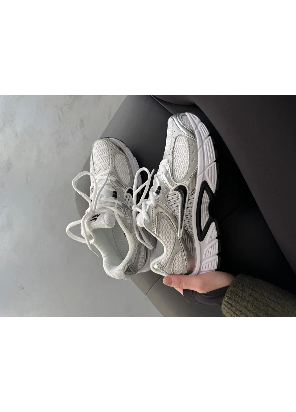 Білі літні кросівки nike v5 rnr white/silver/black найк в5 No Brand