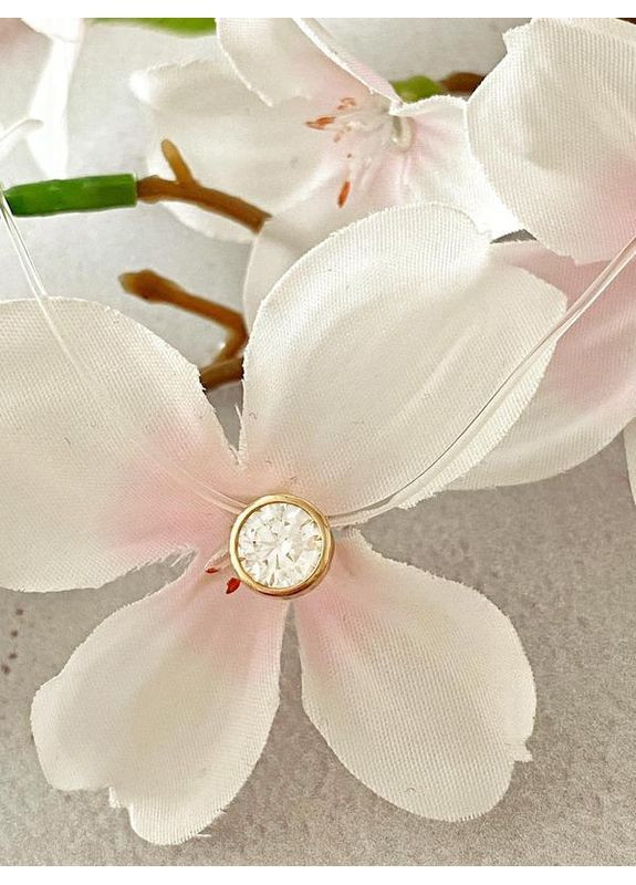 Камінчик на Волосіні + Сережки-гвоздики. Позолота No Brand (364502954)