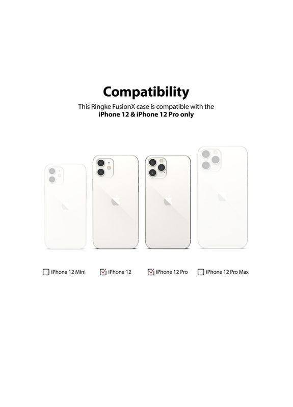 Чохол Fusion X для Apple iPhone 12/12 Pro Black (RCA4789) Ringke (333020160)